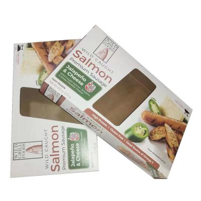 China Recycled Materials Folding Recyclable Kraft Paper Food Packaging Dropping Frozen Box for sale