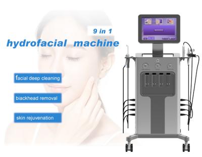 China Hot Selling Wrinkle Remover 9 in 1 Dermabrasion Multifunctional Skin Care Diamond Facial Machine for Women and Men for sale