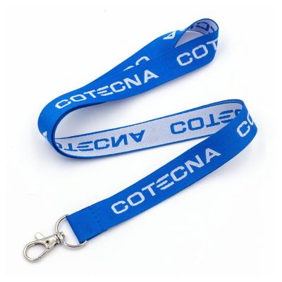 China Casual Woven Polyester lanyards Custom logo promotional  Expo Office lanyards for sale