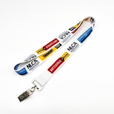 China Casual Customizable Logo Printing Polyester Lanyard Wholesale Neck Lanyard Promotional Dye Sublimation Lanyard for sale