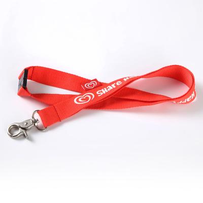 China Fashiontable High quality  Promotional silk screen Custom Lanyards Neck Id lanyards with logo lanyards with logo custom and id badge holder for sale