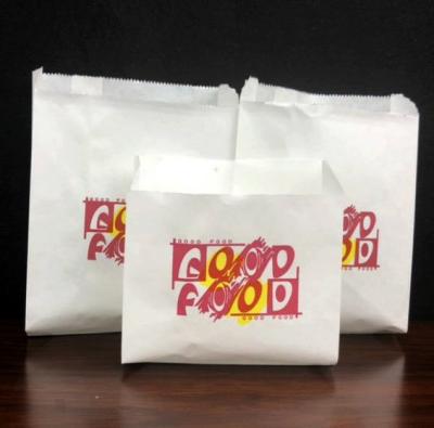 China Greaseproof Bag Recyclable Lacquer Food Grade Gusset Kraft Paper Making Sid Gusset Handles Paper Craft Bag For Fried Food To Deli for sale