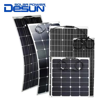 China Best Selling Desun Yacht Solar Panel Kit 50W 200W 40WW 800w Outdoor Monocrystalline Solar Panel Energy System RV for sale