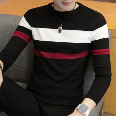 China Autumn Winter Custom Logo Jacquard Wadding Knitwear Custom Knitted Mens Sweater MC016 for sale