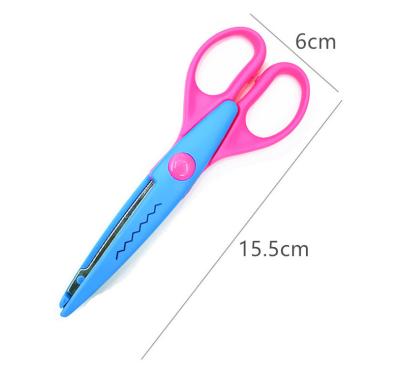 China 24 Style Fast and Sharp High Quality Children Zigzag Blade DIY Scissors Kids Craft Cutting Scissors for Decorative Paper Edge Cutting for sale