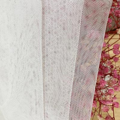 China Modern Lightweight White Voile Roll Mesh Net Tulle Polyester Plain Knit Sheer Curtain Fabric For Sale for sale