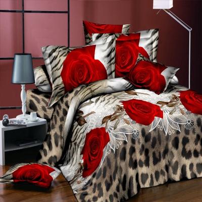 China High Quality Single On Sale Polyester 3d Printing Bedding Sheet Flat Duvet Cover Set Beautiful for sale