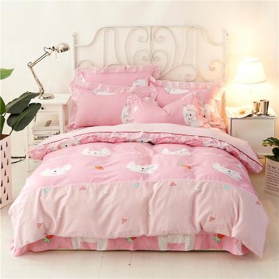 China Single Jacquard Home Textile Queen Piece Bed Covers Printed Cotton Set for sale