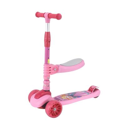 China Cheap Child 3 Wheel Children Scooter Dual Use Multifunctional Wonderful Foot Scooter For Kids Girls for sale