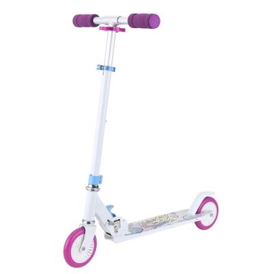 China High Quality White 2 Wheels Child Kids Aluminum Safe Folding Foot Scooter Balancing Kids Kick Scooters for sale