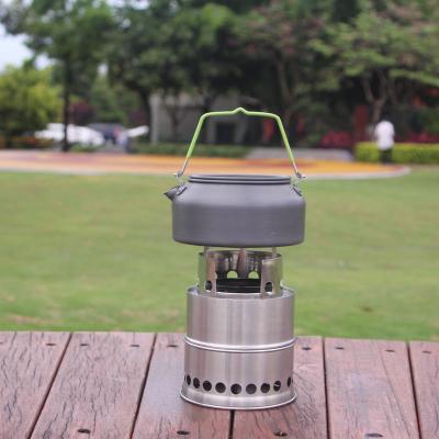 China Serious Backpackers Portable Outdoor Camping Mini Stainless Steel Wood Stove Alcohol Stove for sale