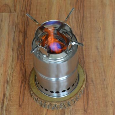 China OEM Wood Burning Stove Mini Camping Stove Stainless Steel Backpacking Stove for sale