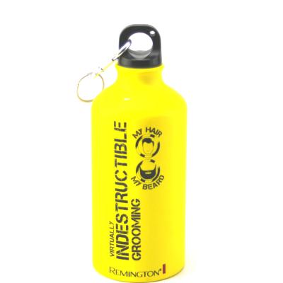 China Customized Eco-friendly Logo Color 500ML Yellow Aluminum Water Bottle With Silk Screen Printing for sale