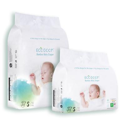 China ECO diaperble BOOM 100% Disposable Chlorine Free Natural Biodegradable Baby Plain Weave for sale