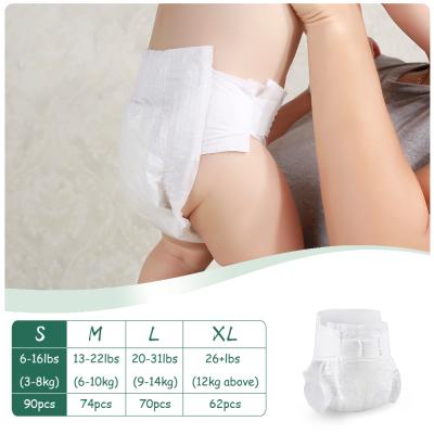 China ECO BOOM 90 Count S Size Kids Disposable Diapers Plain Weave Diapers Baby Organic With D2W Ploybags for sale