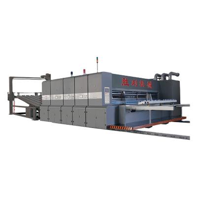 China Corrugated Cardboard Box Making Machine YKW2500*2500 Lead Edge Feeder Printing Slotting Machine Die Cutting Cartoner for sale