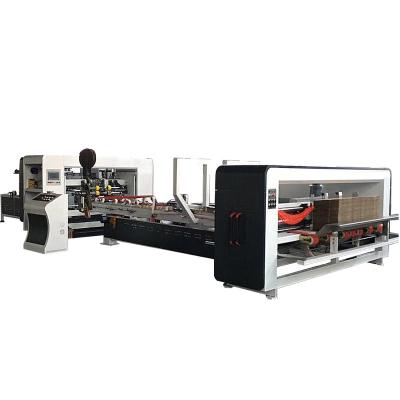 China Corrugated Cardboard Stitching Automatically Gluing Corrugated Cardboard Folding Gluing Box Cardboard Machine for sale