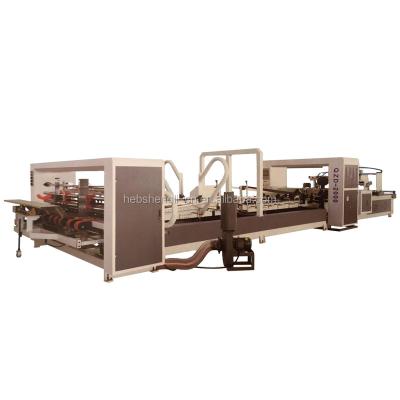 China Corrugated Cardboard Stitching Gluing Automatic Cardboard Box Folding Gluing Machine For Glue Corrugated Box for sale