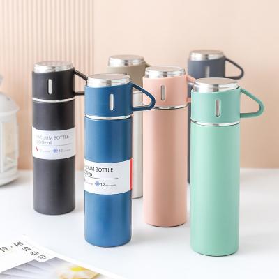 China PORTABLE Travel Mug Suit 500ml Stainless Steel Double Layer Vacuum Insulated Water Bottle Bottle With Handle Thermal Mug for sale