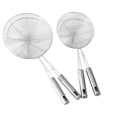 China Top selling viable guaranteed quality stainless steel cobweb kitchen strainer spoon for sale