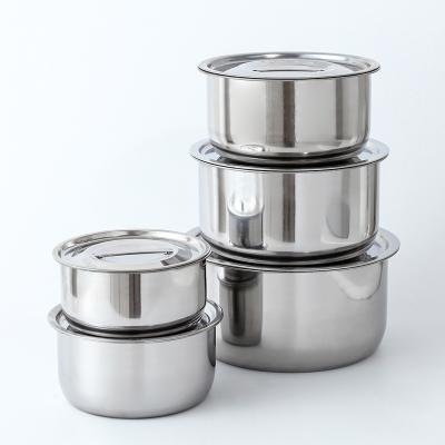 China Sustainable Stainless Steel Cooking Pot Set, Soup Pot Set, Fresh-keeping Pot Set for sale