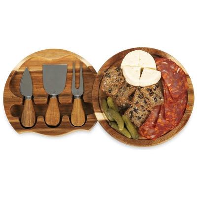 China Workable Log Cheese Board Cheese Tools and Knife Set for sale