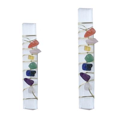 China China 7c Chakras Stones Gypsum Band Crystal Magic Wand For Gift Wholesale Stones for sale