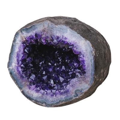 China Wholesale China Brazilian Uruguay Amethyst Geode Crystal Ornament Decorative Amethyst Geode Healing Crystals for sale