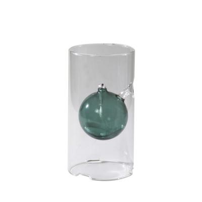 China Hand Blown Glass Oil Burner Borosilicate Glass Perfume Home Decor Glass Kerosene Lamp Home Decor Hand Blown Glass Kerosene Lamp for sale