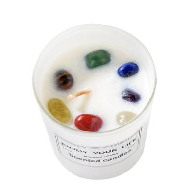 China Healing Crystals Chakras Wholesale Hot Rubik's Cube Scented Candle Luxury Gift Print Customize Item Wedding Handmade Birthday Chakras Sniffed Candle for sale