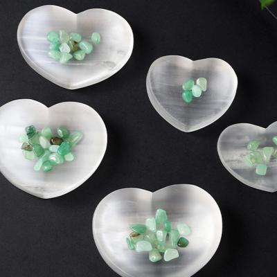 China China Energy Crystal Heart Shaped Gemstone Wholesale Transparent Heart Bowl Crafts Polished Crystal Quartz Stone for sale