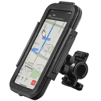 China 360 Rotation ABS Waterproof Phone Holder Waterproof Bike Phone Case Bike Handlebar Mount Holder for sale