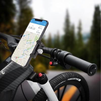 China Can install on about 25mm-31.8mm handlebar smart bike phone mount with security band 360 rubber bicycle motorcycle phone holder for sale