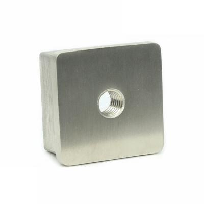 China High Strength Square Railing Pipe Fittings Stainless Steel End Cap for sale