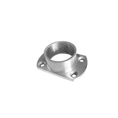 China Square Floor Plate Flange Handrail Stainless Steel Clamp For 33.7mm Tube for sale