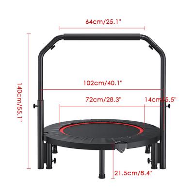 China Wholesale Custom Free Trampoline Net Indoor Rebounder Fitness Protector For Adults With Adjustable Handle Bar for sale