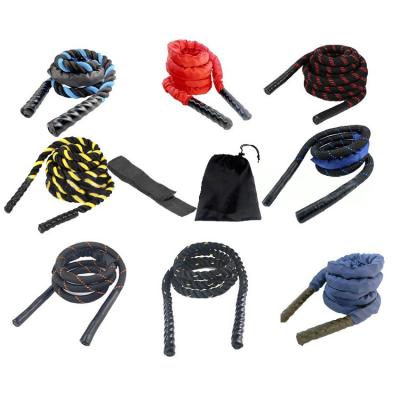 China Polyester Custom Corda De Pular Rope Wholesale Jumping Rope 3M Weighted Heavy Jump Rope Weighted for sale