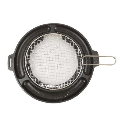 China Easily Cleaned Manufacturers Wholesale Korean Barbecue Dish Egg Bakeware With Perforated Carbon Fire Sieve for sale