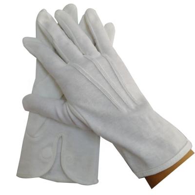 China Waiters Cotton White Men's Formal Fashion Show Dress Suit Hand Walking Gloves With Button for sale