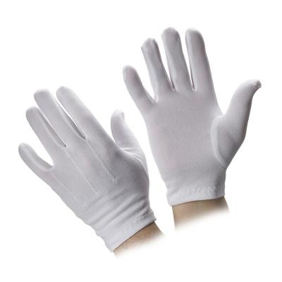 China As Requested Short Cheap Stretch Cotton Cheap Working Safety Protect Hand Parade Gloves For Eczema for sale