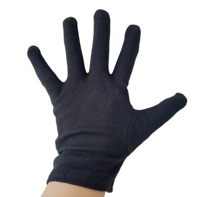 China Runway Fashion Inspection 100% Cotton Plain Black Gloves for sale