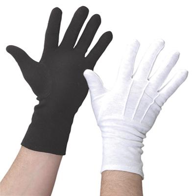 China Extra long catwalk gloves in cotton with HMD ornamental stitching for sale