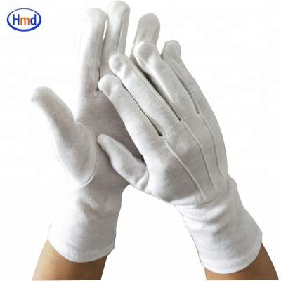 China Plain Cotton Parade Gloves Cotton Military Uniform White Gloves for sale