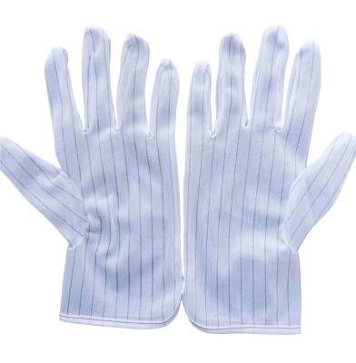 China Double Sides ESD Fabric Dotted Glove Bars Hot Selling PVC And PU Gloves For Cleanroom for sale