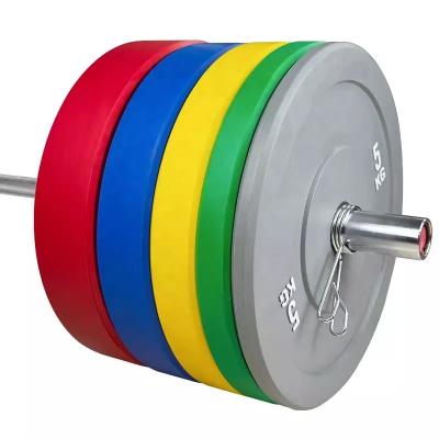 China Universal Colorful Rubber Weight Plate Barbell Bumper Plates For Weightlifting With Custom Logo for sale