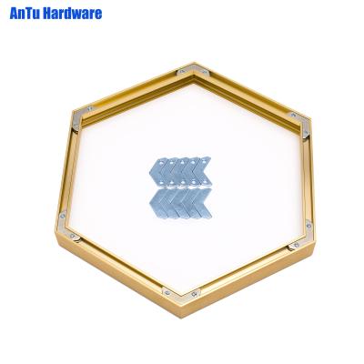 China Hardware Accessories Rust Free Universal Picture Frame Fast Iron Corner Delivery Repair Code for sale