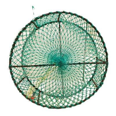 China Plastic coated steel fishing device HDPE large trap crab trap conch cage for sale