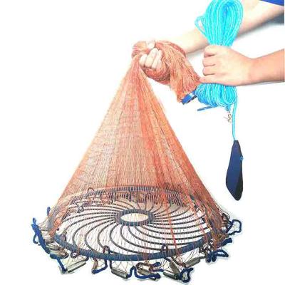 China Wholesale knitting hand throwing fishing basket net easy throwing net for sale