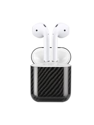 China Material de lujo de alta tecnología de la fibra de carbono de la caja protectora negra de Airpods en venta