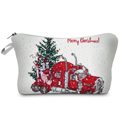 China Normcore/Minimalist Makeup Bags Printed Xmas Merchandise Christmas Storage Bags Xmas Sublimation Custom Woven Christmas Gift Bag for sale